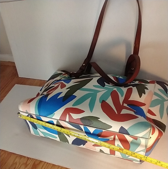 Fossil Women's Multi Color Leather Hobo Floral Purse Handbag. Small Scratch - Picture 15 of 15